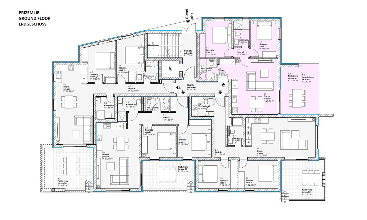 Vodice - *NOVOGRADNJA* enosobno stanovanje s vrtom, pogled na morje