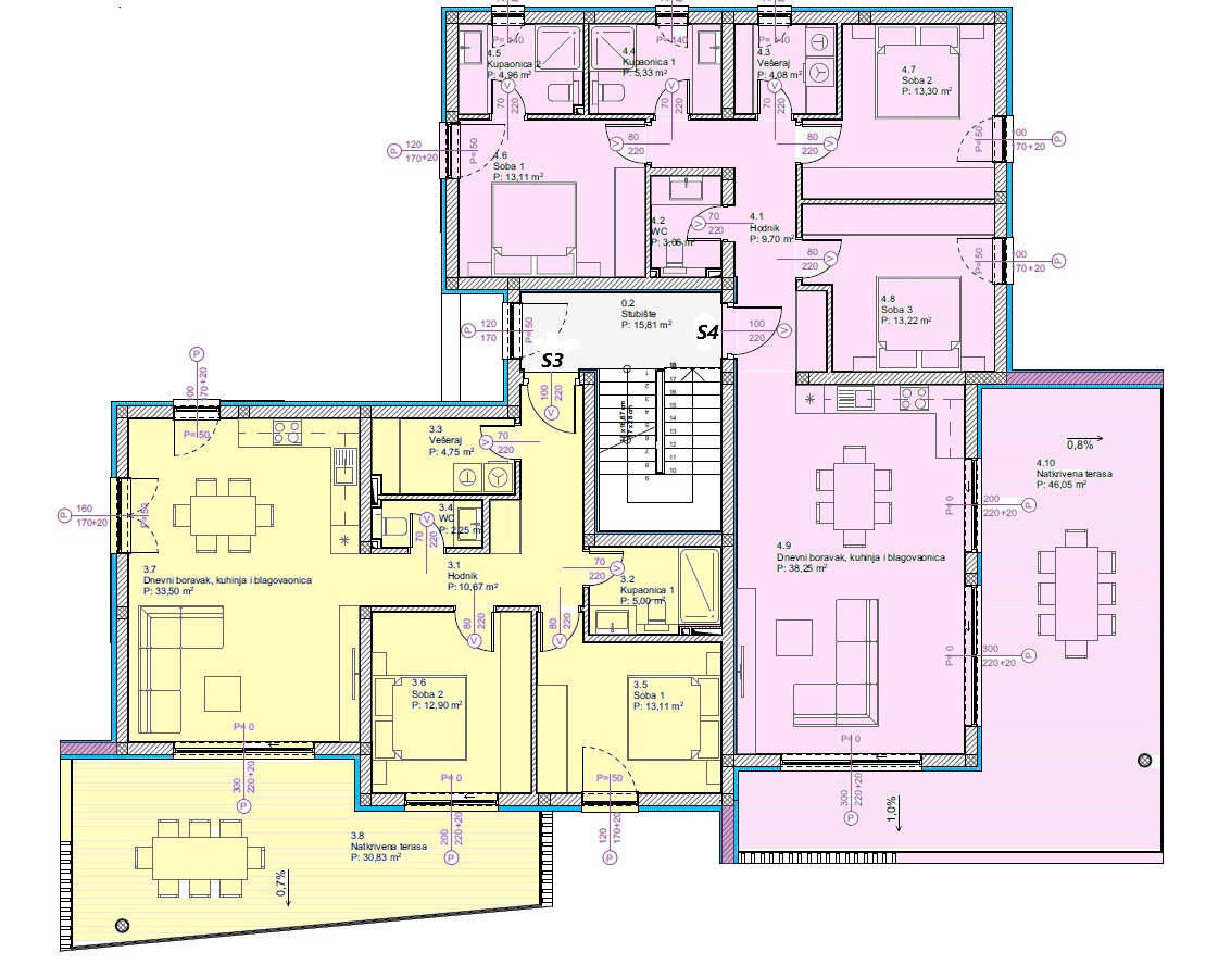Tribunj - Luksuzno stanovanje S3 v prvem nadstropju, le 250 m od plaže