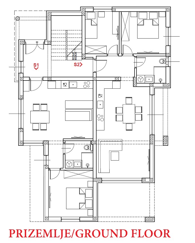 VODICE – GRADBENO ZEMLJIŠČE 748 m² S PRAVNOMOČNIM GRADBENO DOVOLJENJEM, ODLIČNA LOKACIJA!