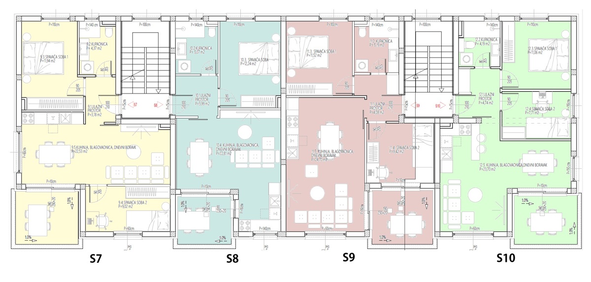 Vodice - Dvosobno stanovanje S1, pritličje z vrtom
