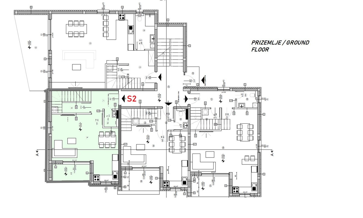 Vodice - S2 dvonadstropno stanovanje z vrtom, 113,43 m2