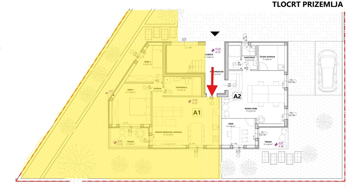 Šibenik - dvosobno stanovanje z vrtom