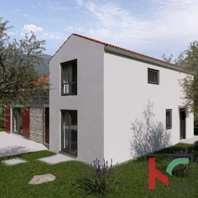 Istra, Svetvinčenat, hiša z bazenom 111m2 v izgradnji, na ključ, #prodaja