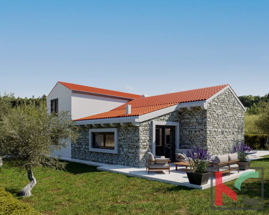 Istra, Svetvinčenat, hiša z bazenom 111m2 v izgradnji, na ključ, #prodaja