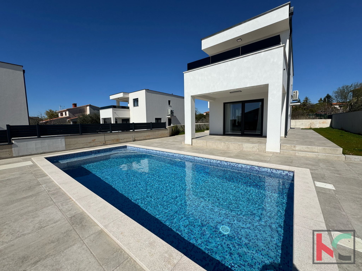 STRA, VODNJAN, KUĆA S BAZENOM 125,76M2, NOVOGRADNJA, #PRODAJA