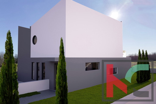 Istra, Orbanići, moderno dizajnersko opremljena vila v izgradnji 194m2