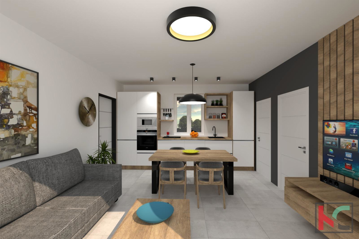 Pula,stanovanje 62,51m2 2SS+DB z garažo v novogradnji, #prodaja