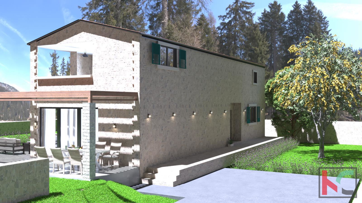 Istria - Juršići, casa in costruzione 200m2 in una posizione tranquilla, #vendita