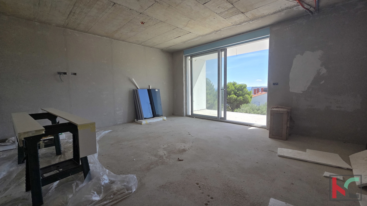 ISTRA, LIŽNJAN, DVOSOBNO STANOVANJE 72 M², NOVOGRADNJA, POGLED NA MORJE, #PRODAJA