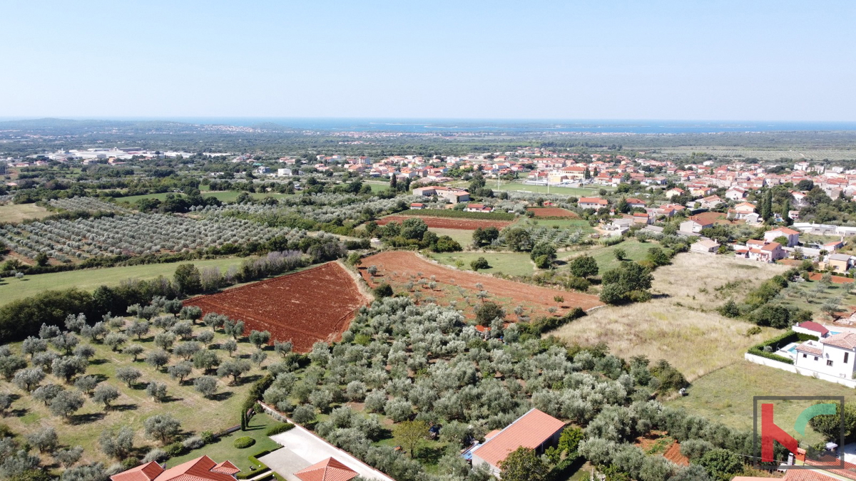 Istra, Galižana, gradbeno zemljišče 1000 m2 s pogledom na morje, #prodaja