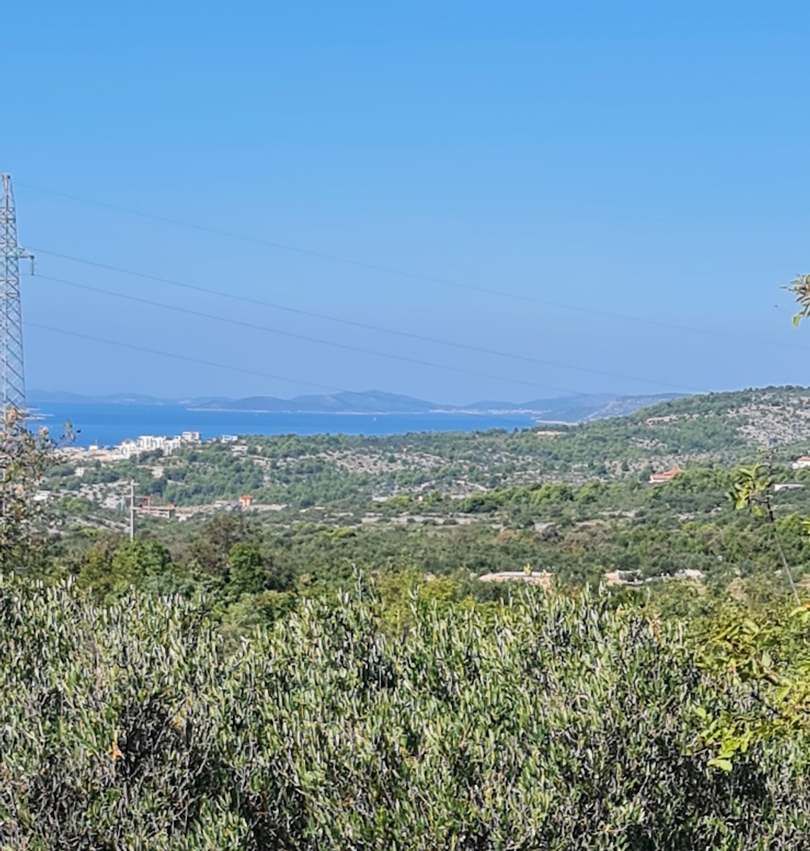 Primošten gradbeno zemljišče z pogledom na morje