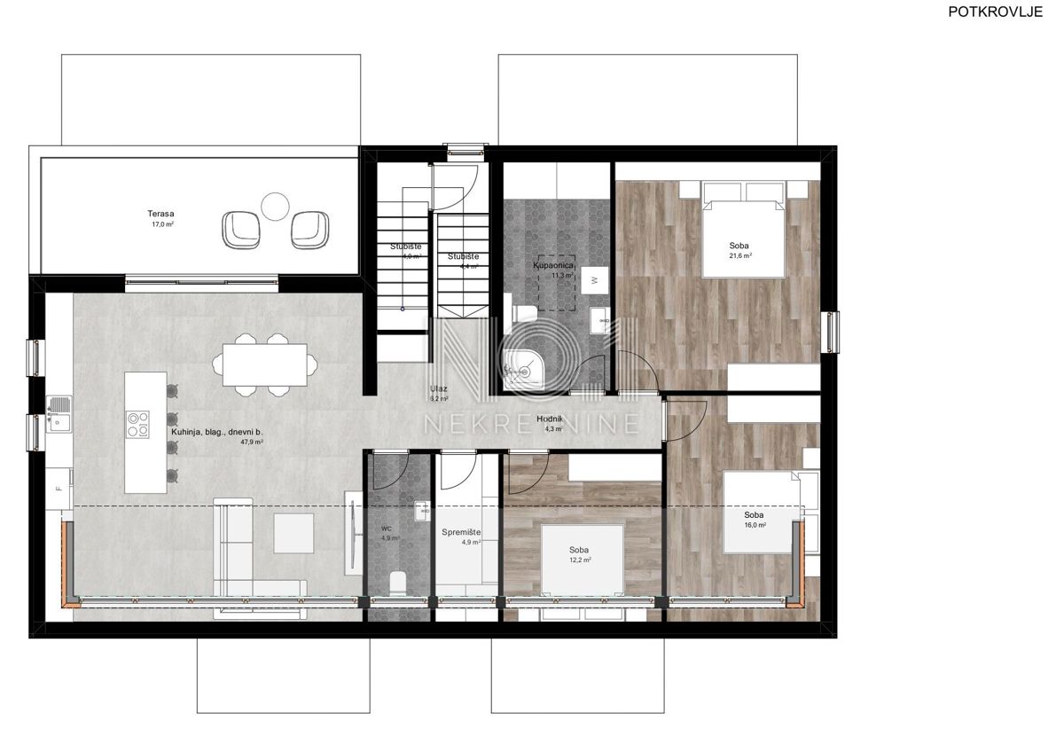 Okolica Poreča - apartmaji v novogradnji s pogledom na morje