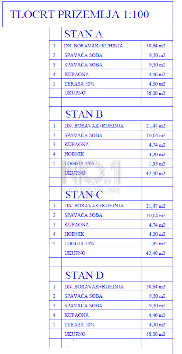 Stanovanje Tar, Tar-Vabriga, 65,36m2