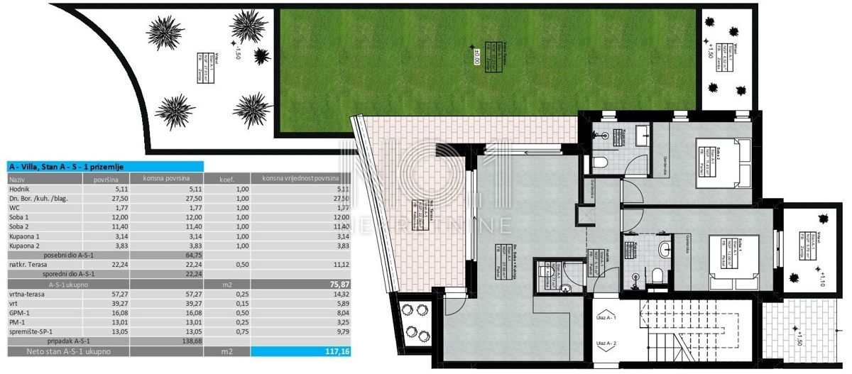 Lovran - apartmaji v novi urbani stavbi s pogledom na morje