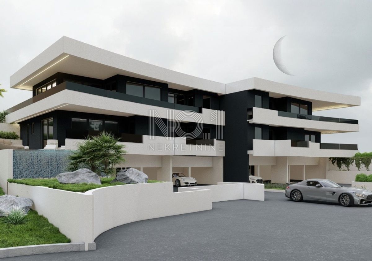 Lovran - apartmaji v novi urbani stavbi s pogledom na morje