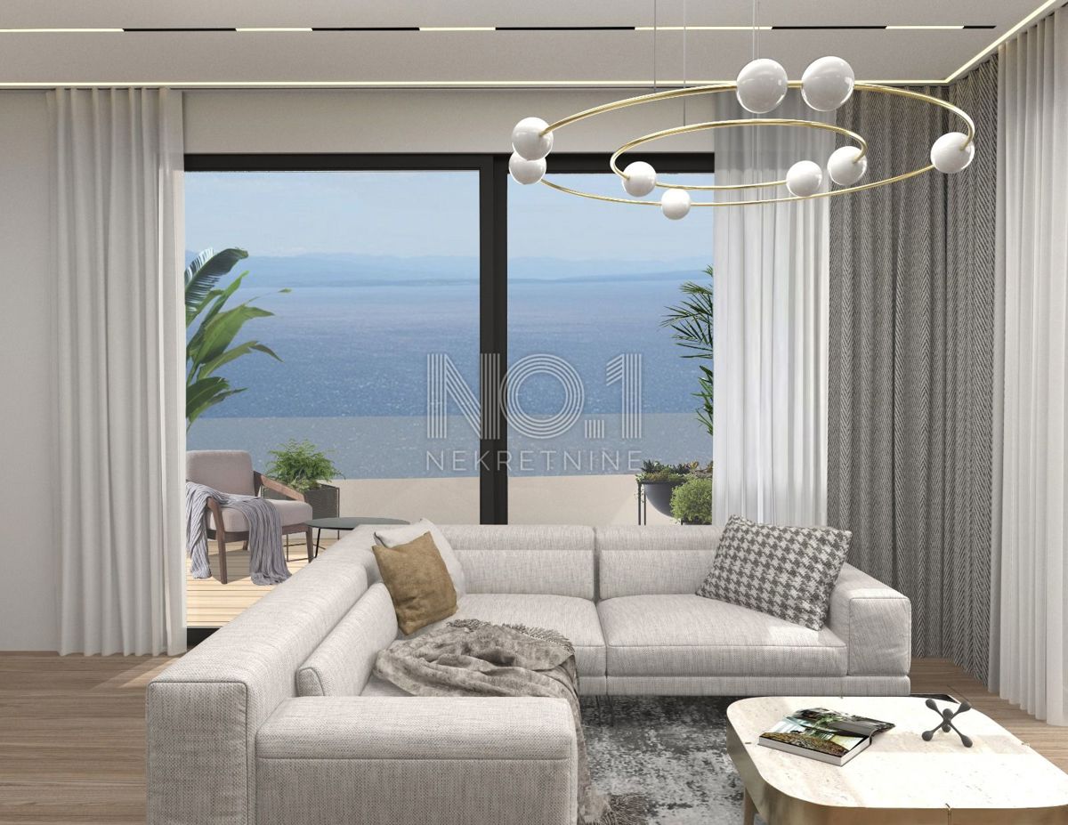 Lovran - apartmaji v novi urbani stavbi s pogledom na morje