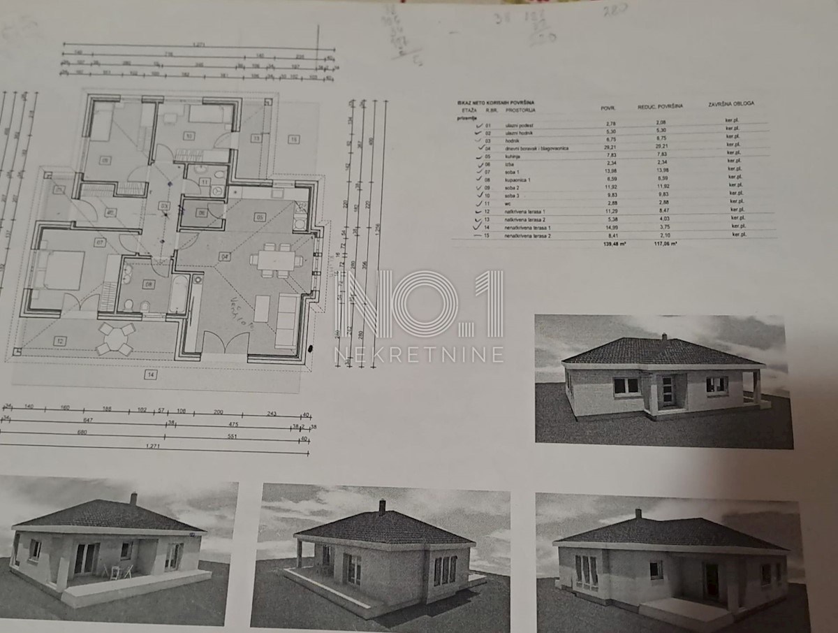 Lupoglav - zemljišče s projektom in gradbenim dovoljenjem