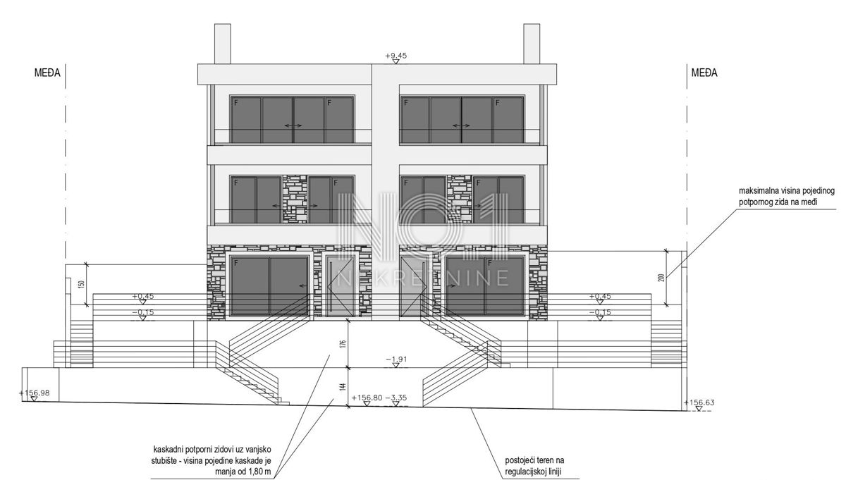 Jadranovo - prodaja zemljišča s projektom za luksuzno vilo