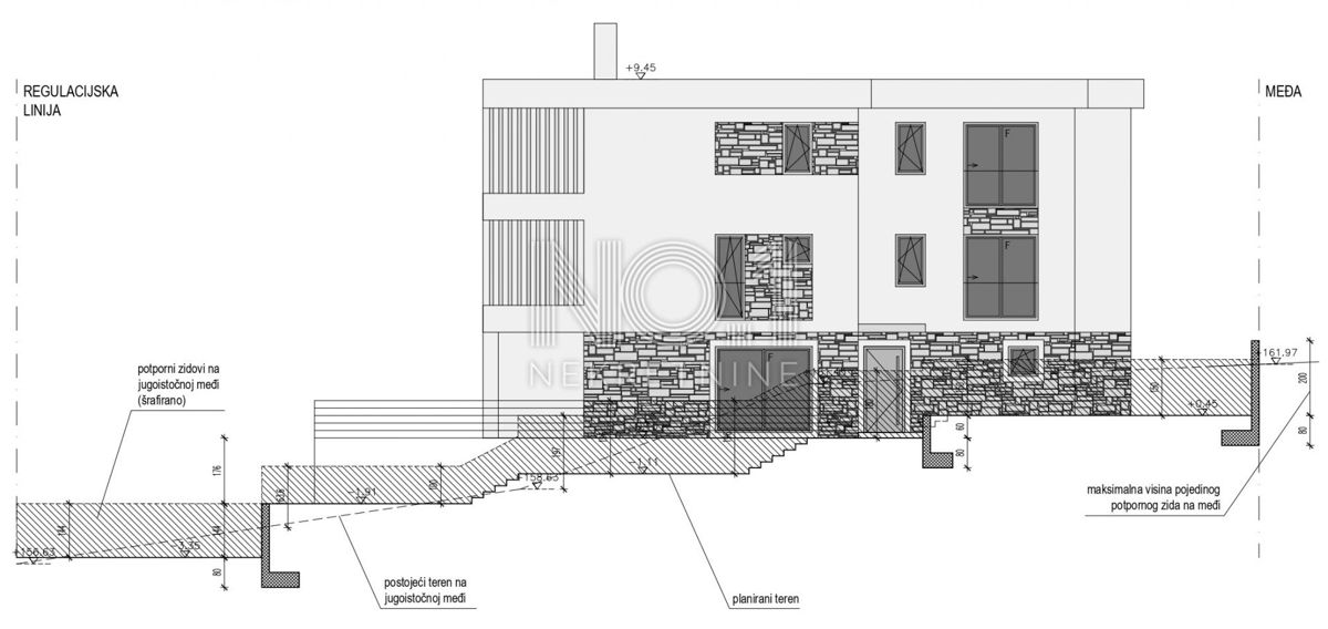 Jadranovo - prodaja zemljišča s projektom za luksuzno vilo