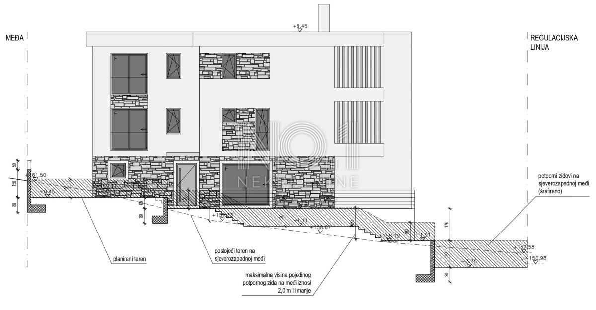 Jadranovo - prodaja zemljišča s projektom za luksuzno vilo