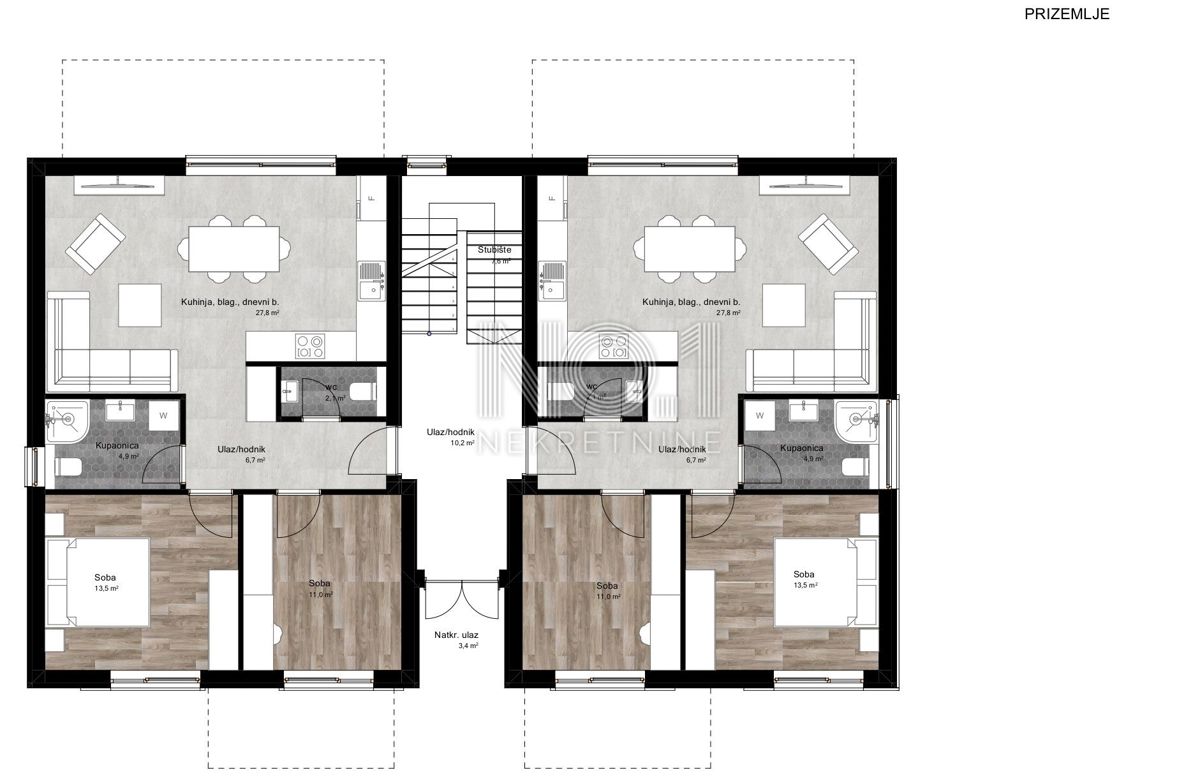 Okolica Poreča - apartmaji v novogradnji s pogledom na morje