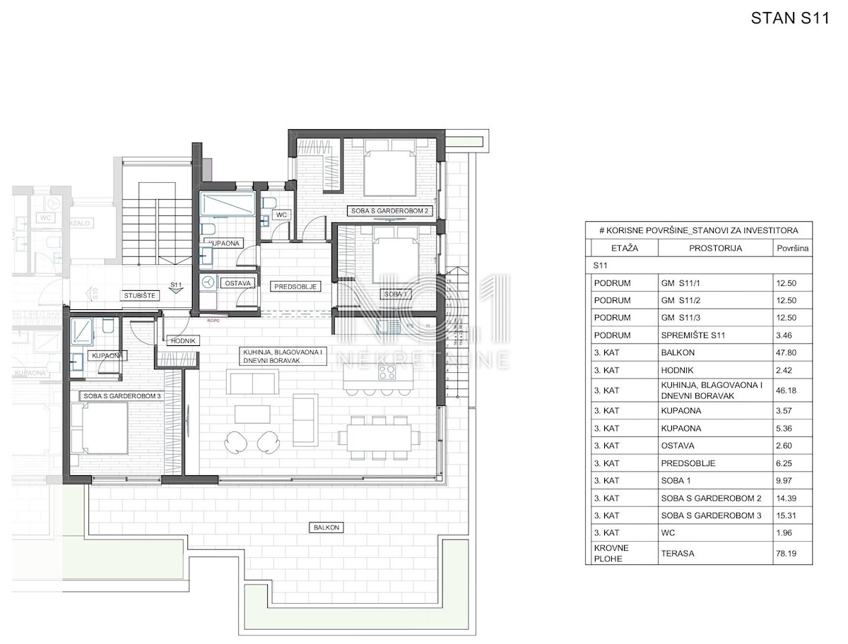 Stanovanje Trsat, Rijeka, 119,10m2