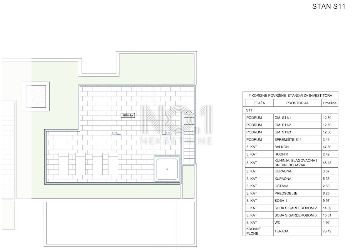 Stanovanje Trsat, Rijeka, 119,10m2