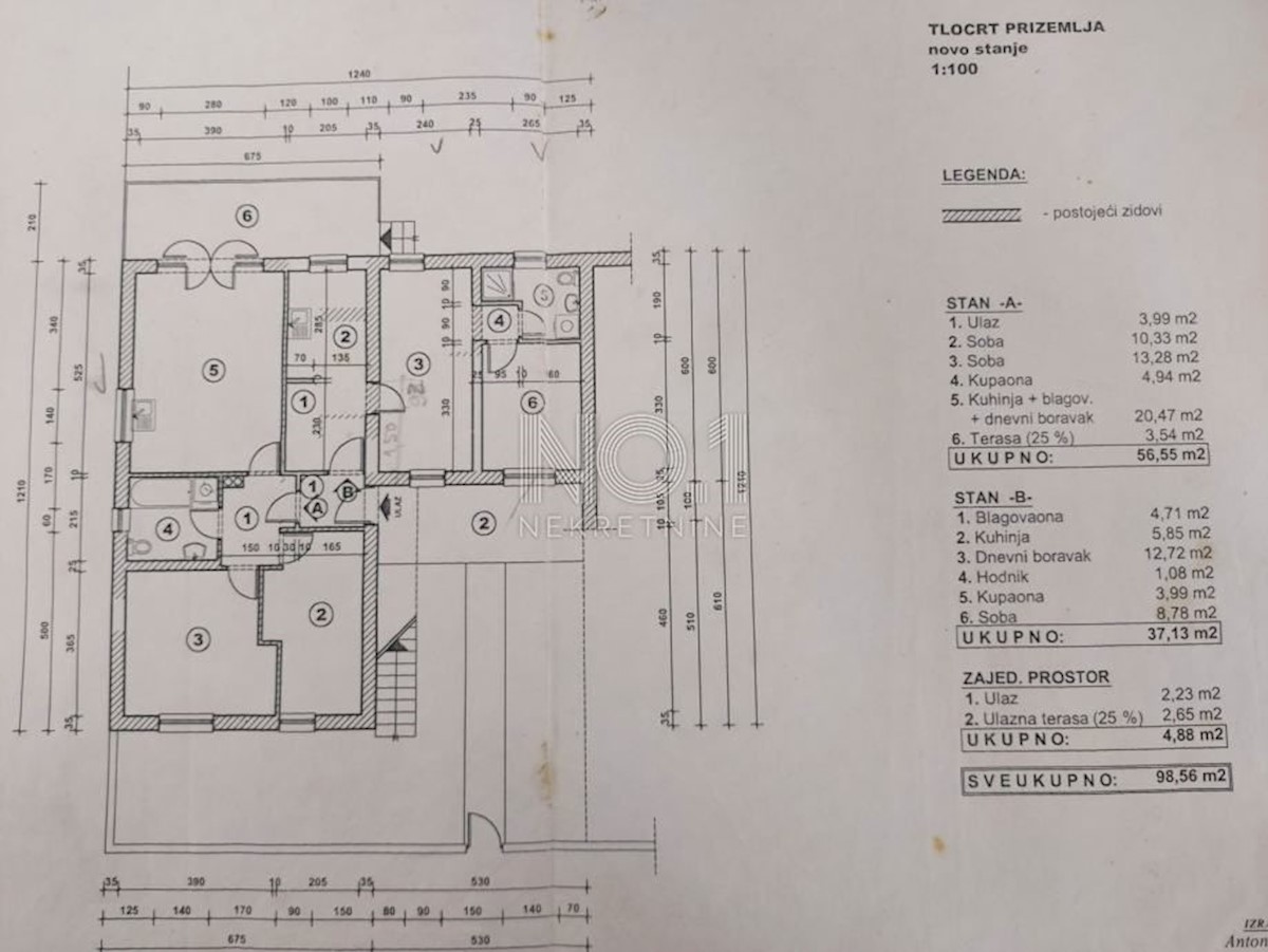 Poreč - etaža hiše z 2 apartmajema za obnovo