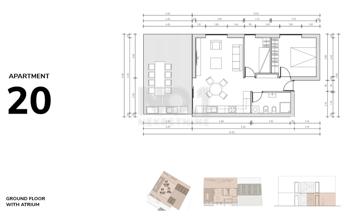 Brtonigla - apartma A20 v novogradnji