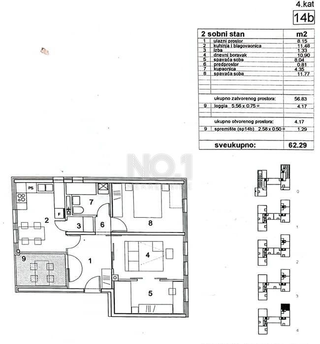 Stanovanje Palit, Rab, 62,20m2
