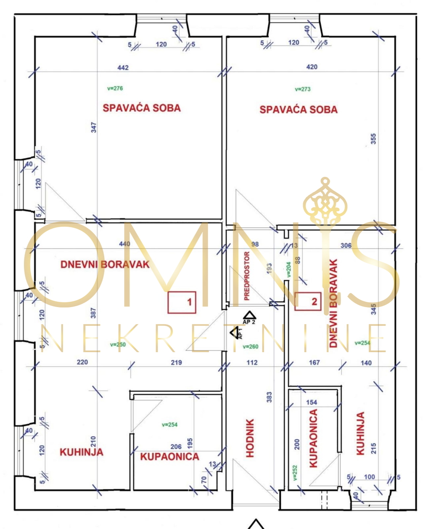 Prodaja: Dve popolnoma urejeni stanovanji v središču Reke, Korzo – 82 m²