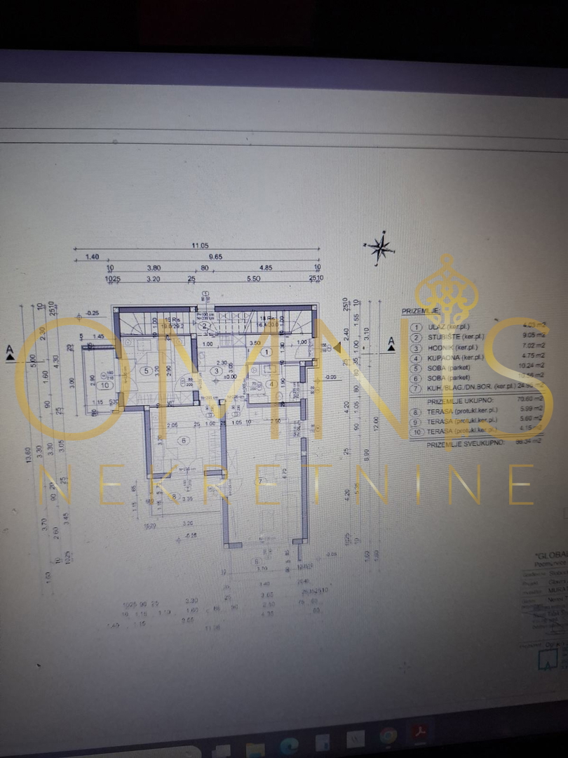 Hiša z razgledom na morje – začeta gradnja 212 m², mirna lokacija Kastav