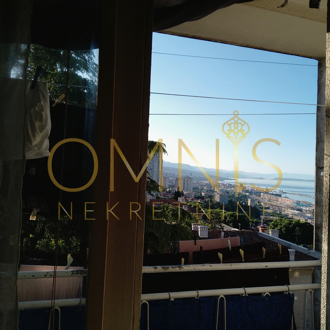 Rijeka, Turnić -1S+DB, balkon, pogled na morje!