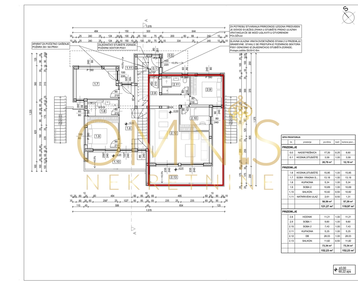Luksuzno stanovanje s bazenom in vrtom – 152 m² + 200 m² zasebnega zunanjega prostora