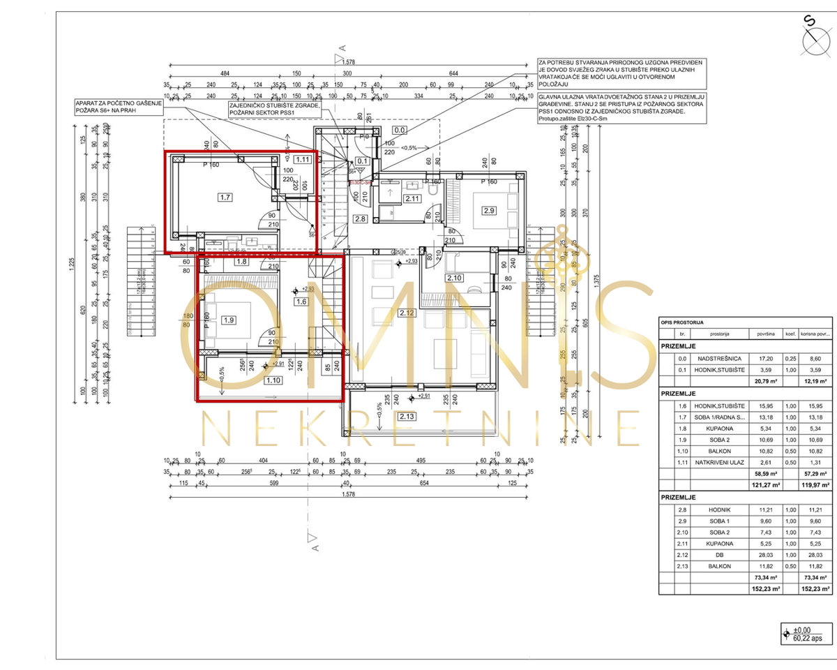 Luksuzno dvonadstropno stanovanje z vrtom in bazenom – 120 m² bivalne površine + 200 m² zasebnega vrta