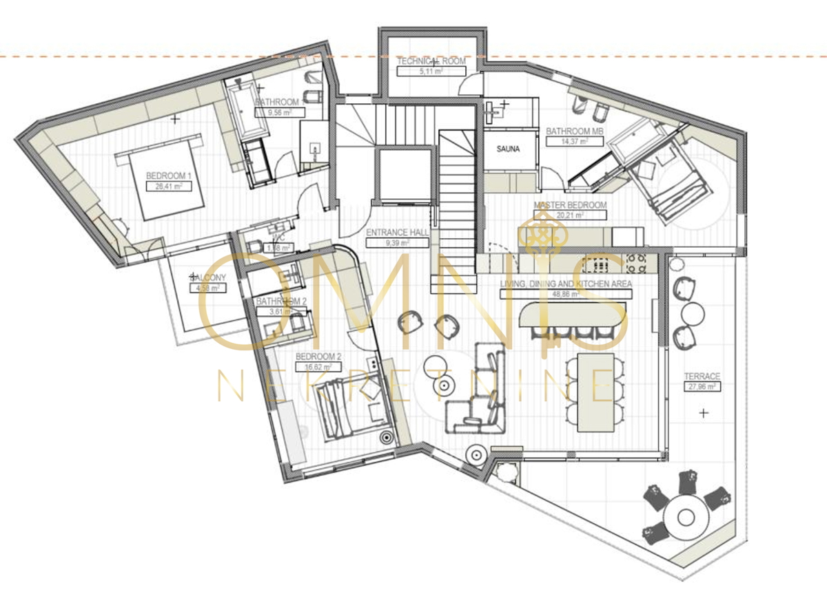 Opatija, center, penthouse z razgledom na morje, prodaja!