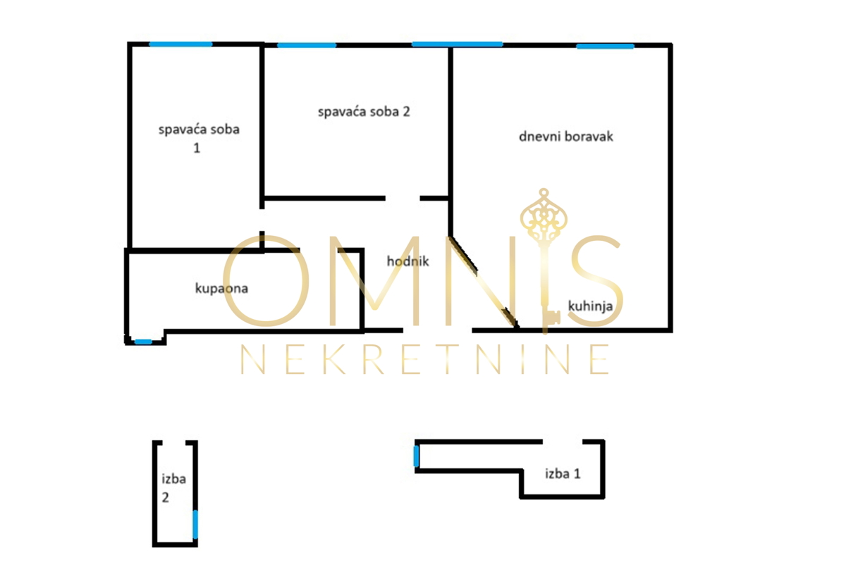 Rijeka – Center, dvosobno stanovanje z dvema shrambama – idealno za naložbo in apartmaje