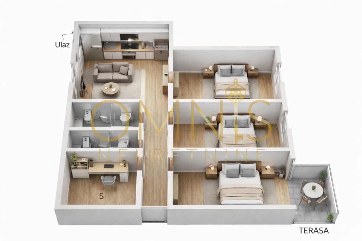 Moderen in prostoren stanovanje v središču Reke