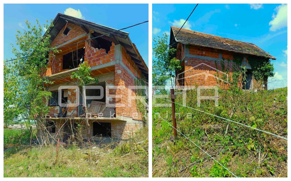 Hiša za obnovo s petimi parcelami v mirni vasi pri Petrinji