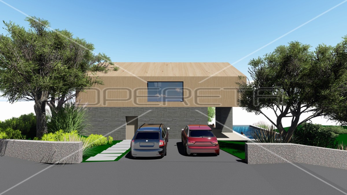 Ekskluziven projekt vile 230 m² ob reki Kupi – mir, zasebnost in investicijski potencial