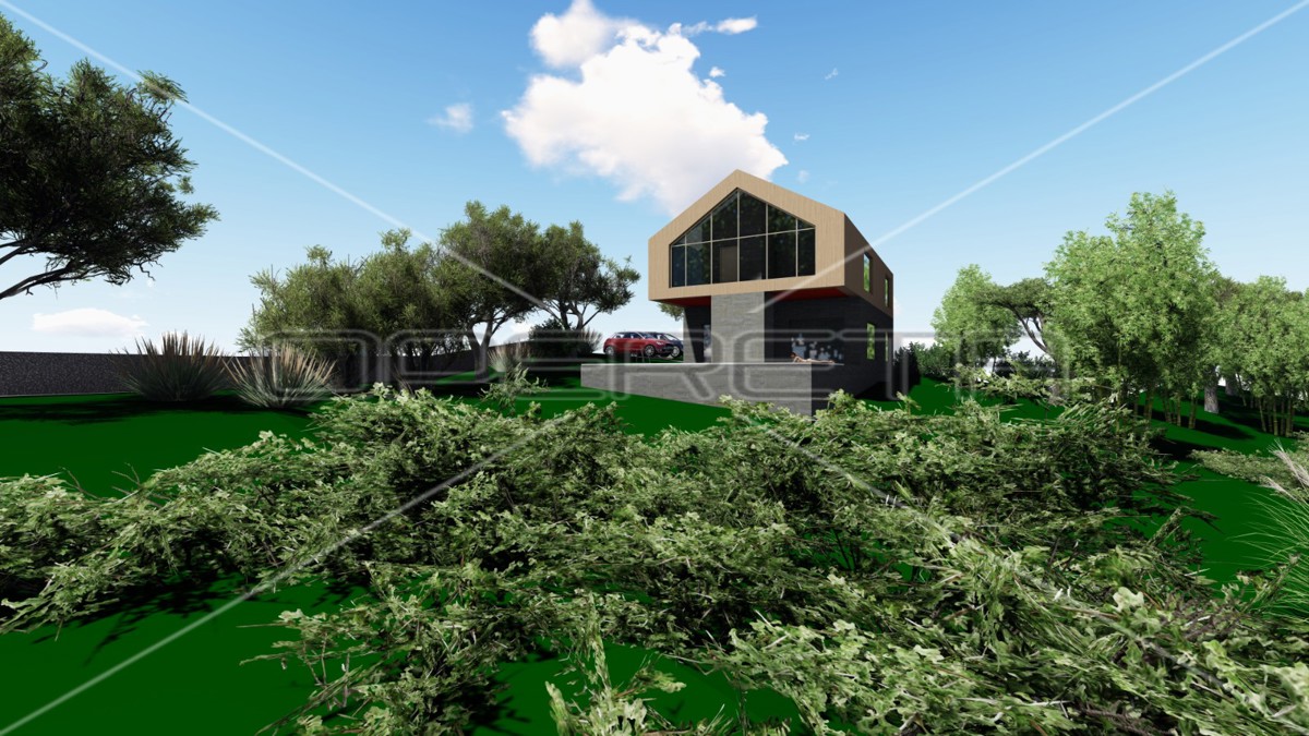 Ekskluziven projekt vile 230 m² ob reki Kupi – mir, zasebnost in investicijski potencial