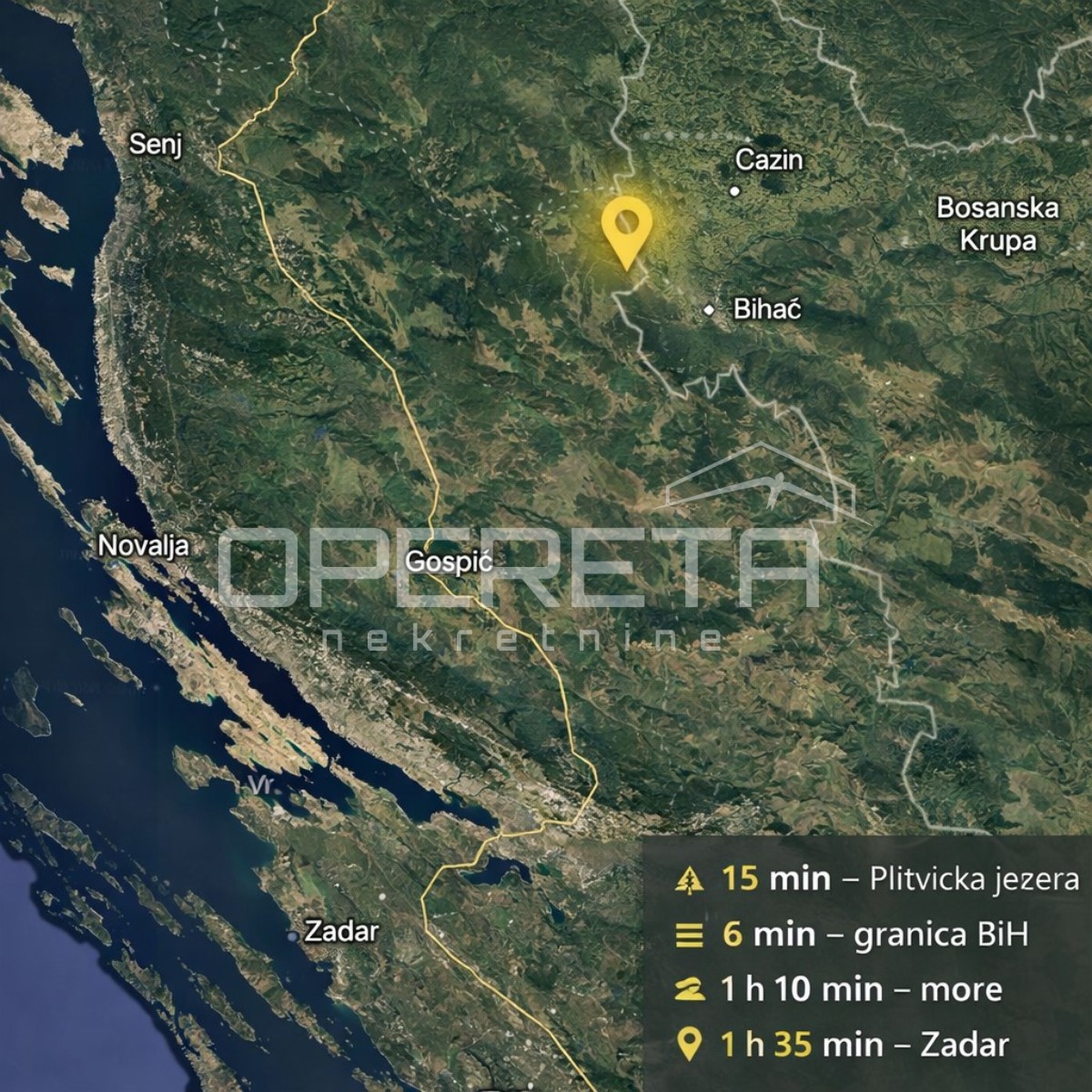 Hiša za obnovo blizu Narodnega parka Plitviška jezera, parcela 1.021 m²