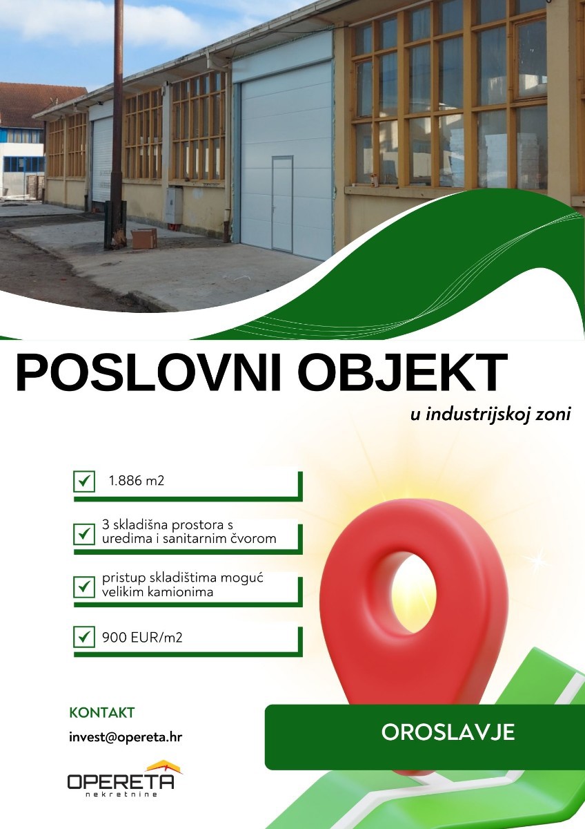 Prodaja, Poslovna zgrada, Oroslavje, Milana Prpića, 1886m2