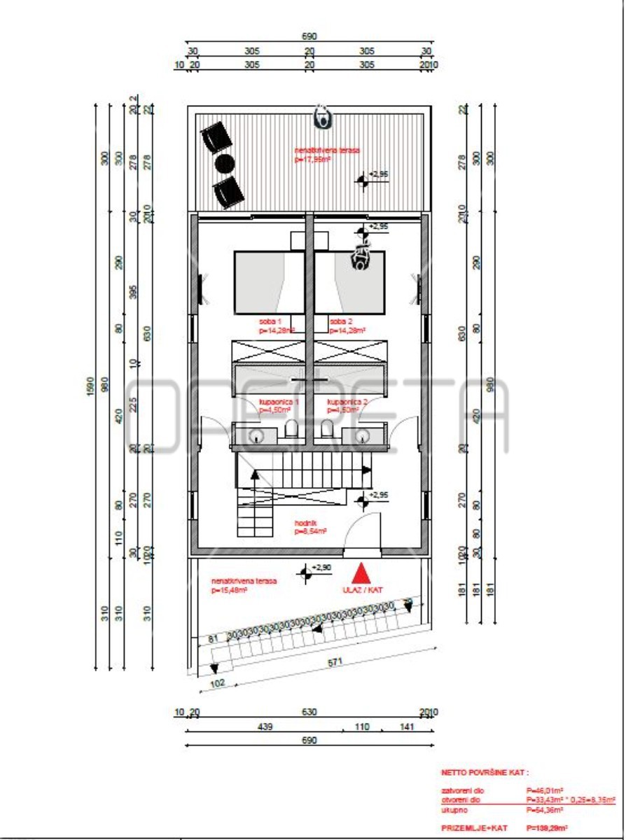 Gradbeno zemljišče s pogledom na morje, 420 m2, Prigradica