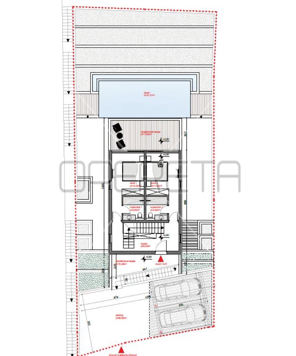 Gradbeno zemljišče s pogledom na morje, 420 m2, Prigradica