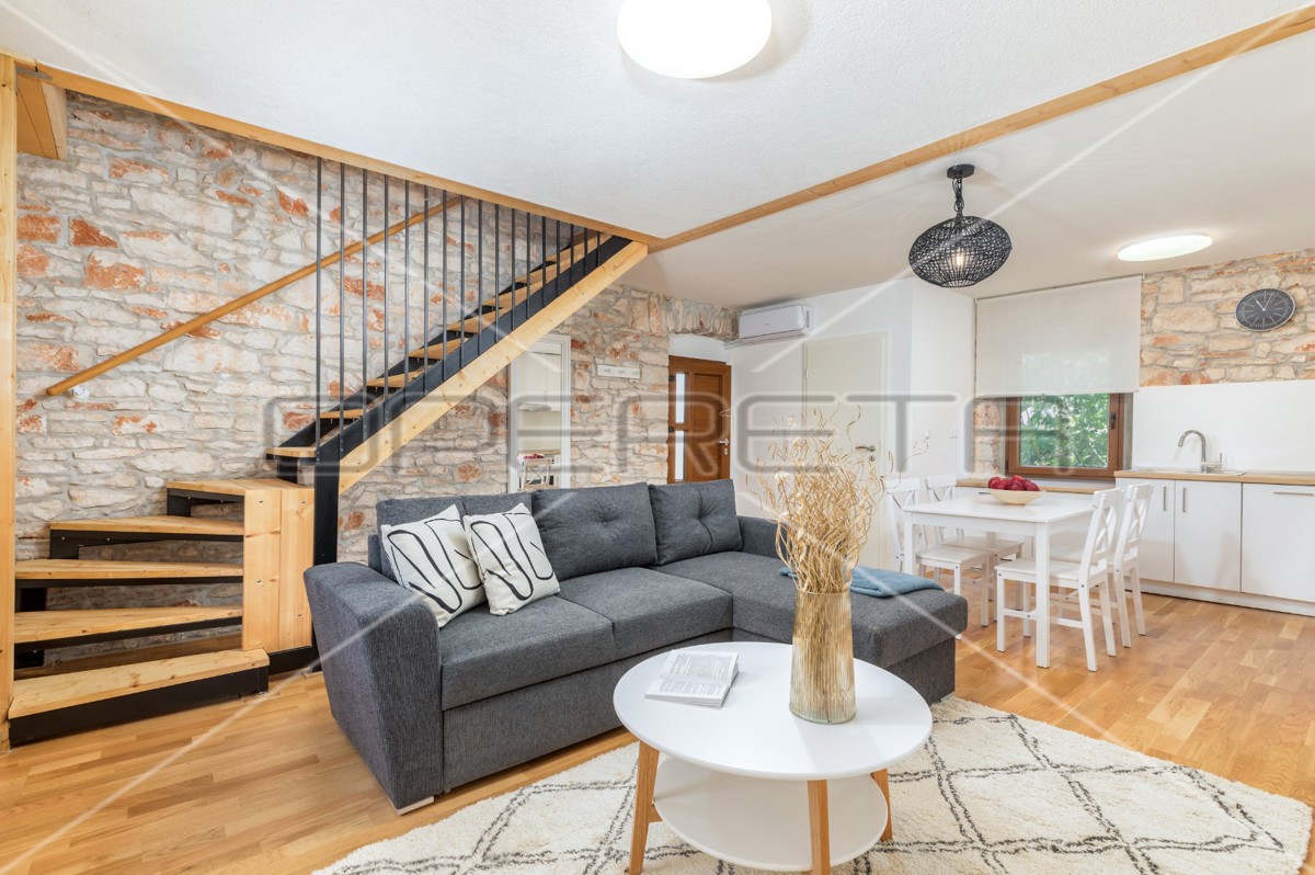 Istra, Šišan - Hiša dvojček s tremi apartmaji, idealna za investicijo