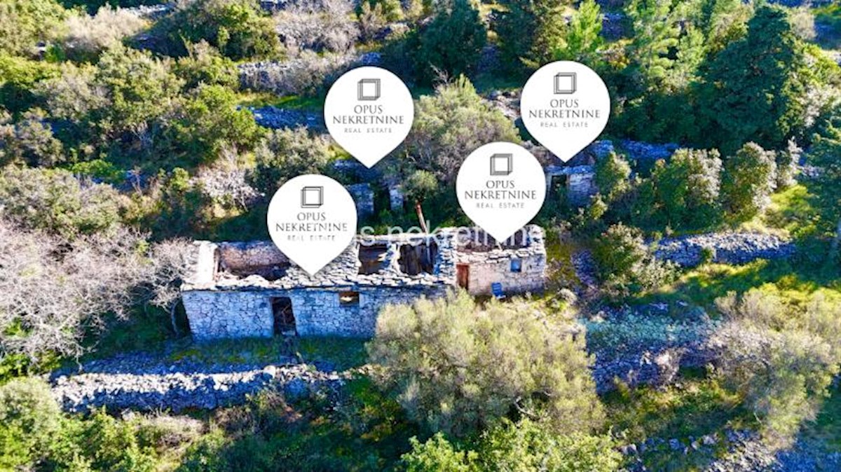 KORČULA, 4 kamnite hiše na 6000 m2 zemljišča