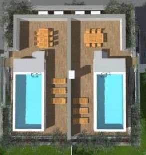 Krk - novogradnja, velik dvoetažni apartma s pogledom na morje