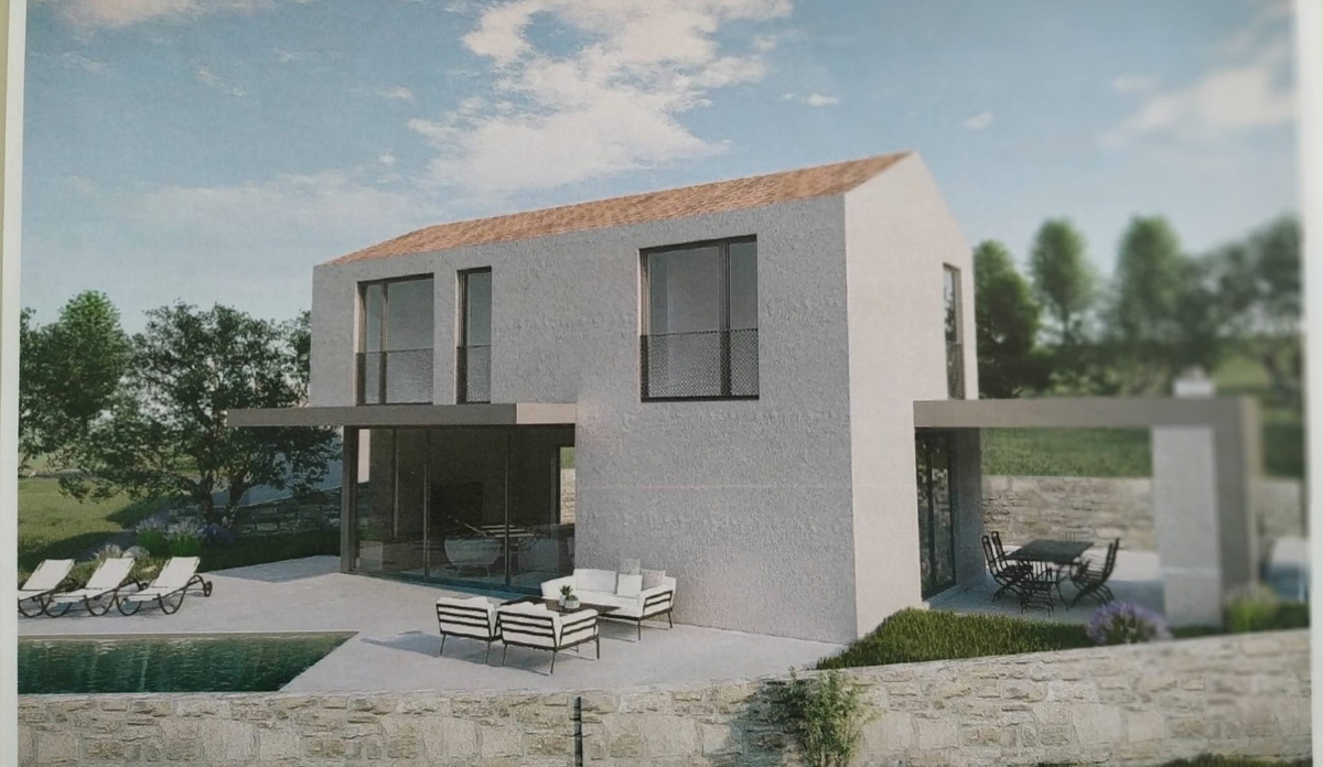 Gradbeno zemljišče z dovoljenjem in projektom – Hlapa, otok Krk