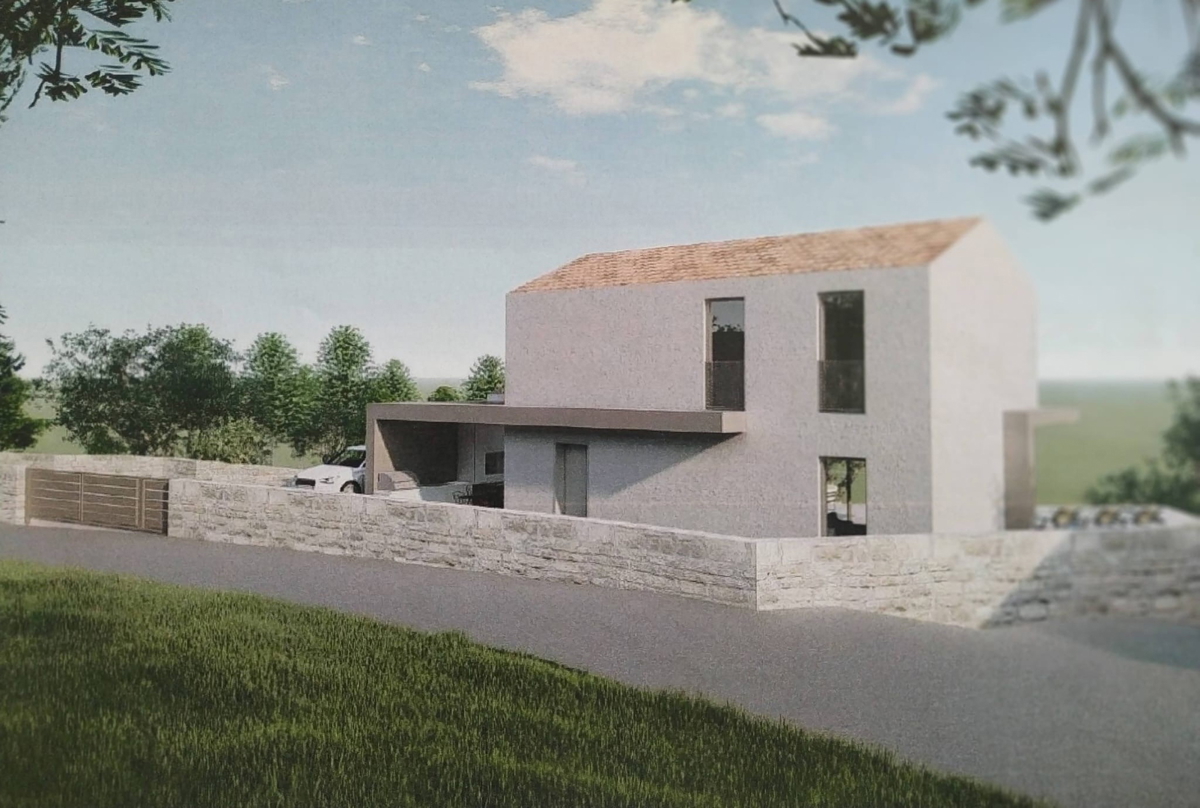 Gradbeno zemljišče z dovoljenjem in projektom – Hlapa, otok Krk